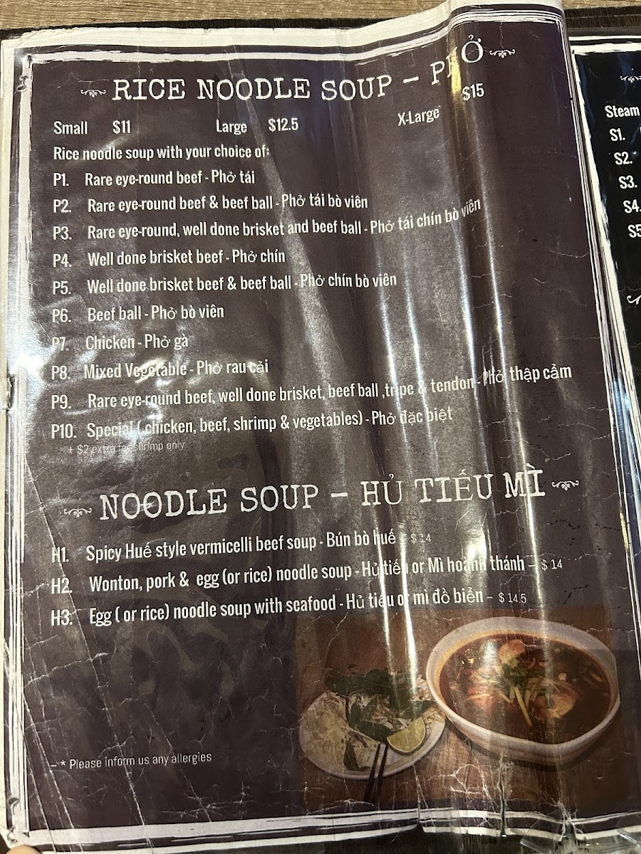 Menu Waiting Phở U-10