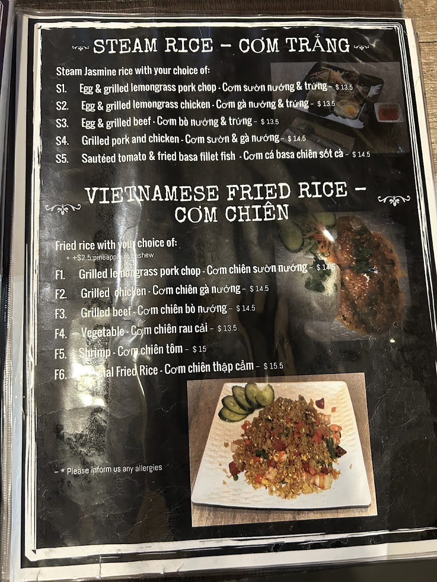 Menu Waiting Phở U-2