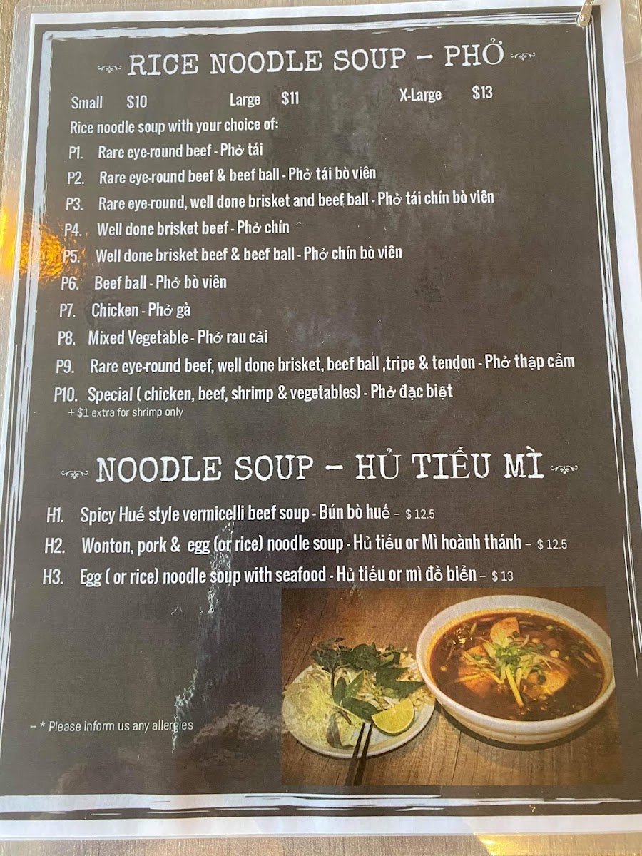 Menu Waiting Phở U-5