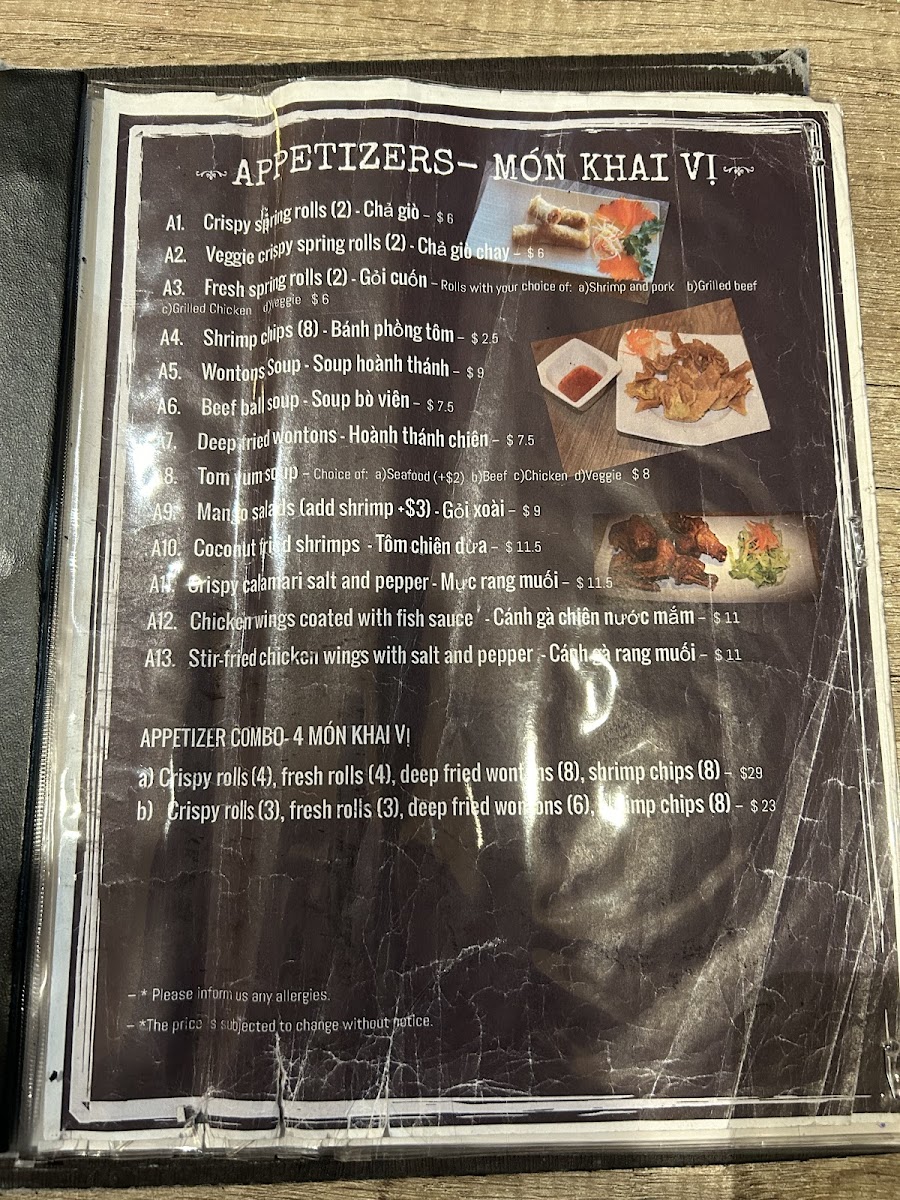 Menu Waiting Phở U-7