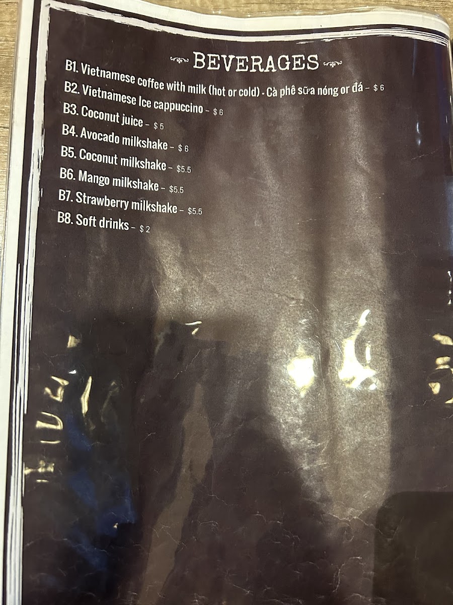 Menu Waiting Phở U-8